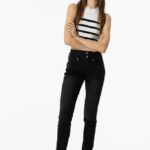 PANTALON VAQUERO SKINNY NEGRO DOUBLE UP 130
