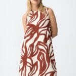 VESTIDO CORTE RECTO BEIGE Y ROJO REBECA_1