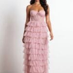 VESTIDO INVITADA TUL FRANCES ROSE