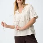 BLUSA MANGA CORTA LINO PROVENZA
