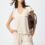 BLUSA MANGA CORTA BEIGE IVY