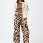 PANTALON CROPED FLUIDO PRINT ANIMAL JOANA