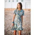 VESTIDO CRUZADO MINI EN SEDA