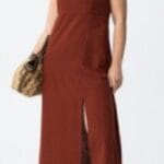 VESTIDO TIRANTES TEJA OLINDA
