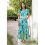VESTIDO BOHO TUQUESAS Y VERDES