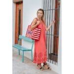 VESTIDO TIRANTES CORAL ESPALDA DESCUBIERTA